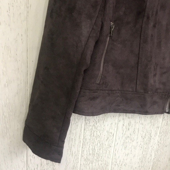 New Brown  Soft Biker Jacket - Picture 4 of 8